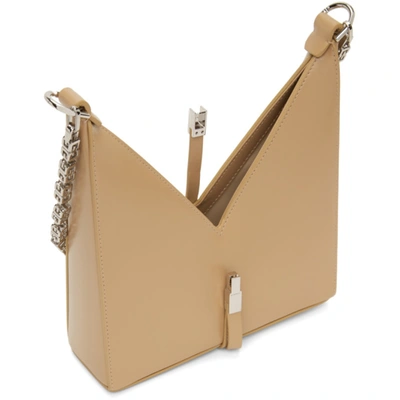 Shop Givenchy Beige Mini G Chaincut Out Bag In 277 Beige Cappuccino