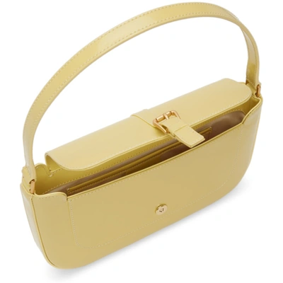 Shop By Far Yellow Patent Miranda Bag In Crns Cornsilk