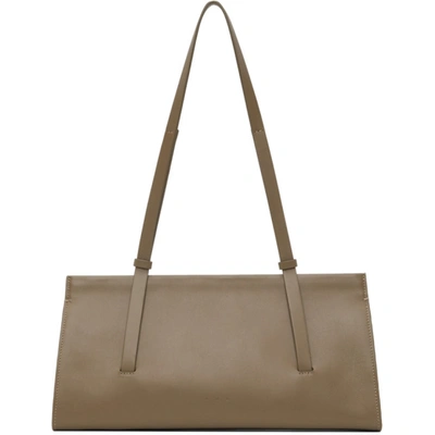 Shop Aesther Ekme Taupe Baguette Bag In 166 Shitake