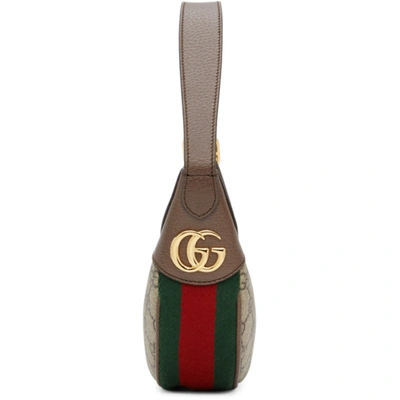 Shop Gucci Beige Mini Gg Ophidia Bag In 8745 B.eb/n.acero/vr