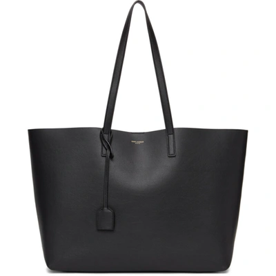 Shop Saint Laurent Black East/west Shopping Tote In 1000 Black