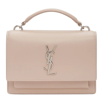 Shop Saint Laurent Pink Sunset Chain Wallet Bag In 6951 Marble