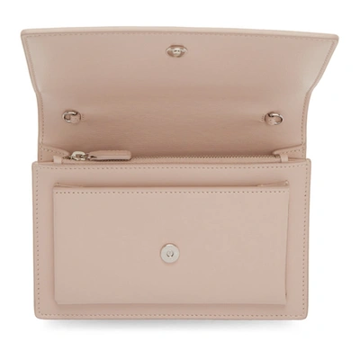 Shop Saint Laurent Pink Sunset Chain Wallet Bag In 6951 Marble