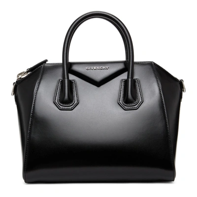 Givenchy Antigona Mini Top Handle Bag In Grained Leather In Black