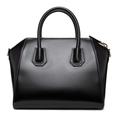 Givenchy Antigona Mini Top Handle Bag In Grained Leather In Black