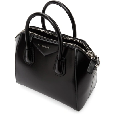 Givenchy Antigona Mini Top Handle Bag In Grained Leather In Black
