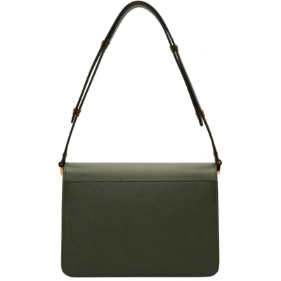 Shop Marni Green Saffiano Medium Trunk Bag In Zv55n Forest Green
