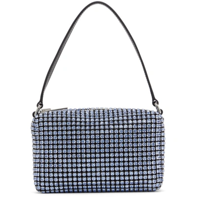 Shop Alexander Wang Blue Medium Rhinestone Heiress Bag In 456 Blue