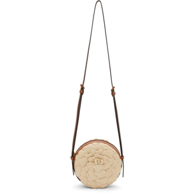 Shop Valentino Brown & Beige 03 Rose Edition Atelier Round Crossbody Bag In H20 Natural