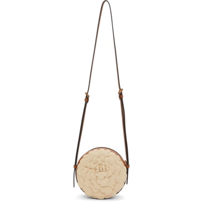 Shop Valentino Brown & Beige 03 Rose Edition Atelier Round Crossbody Bag In H20 Natural