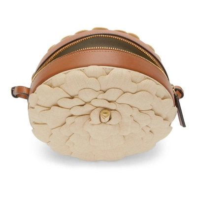 Shop Valentino Brown & Beige 03 Rose Edition Atelier Round Crossbody Bag In H20 Natural