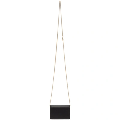 Shop Christian Louboutin Black Elisa Chain Card Holder Bag In Black/gold
