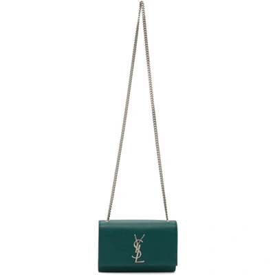 Shop Saint Laurent Green Small Kate Chain Bag In 4412 Duck Green