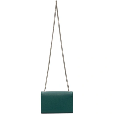 Shop Saint Laurent Green Small Kate Chain Bag In 4412 Duck Green