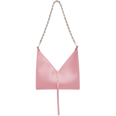 Shop Givenchy Pink Small Cut Out With Chain Bag In 661 Baby Pink