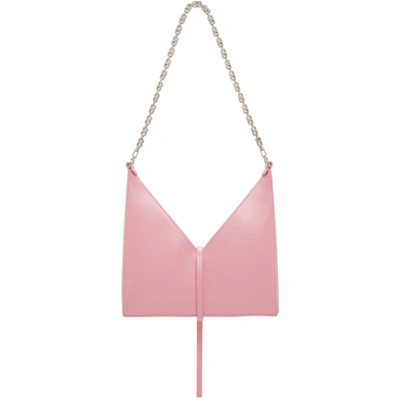 Shop Givenchy Pink Small Cut Out With Chain Bag In 661 Baby Pink