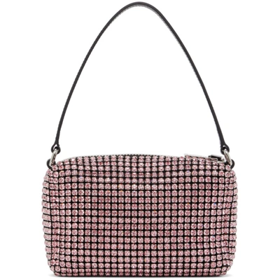 Shop Alexander Wang Pink Medium Rhinestone Heiress Bag In 671 Prism