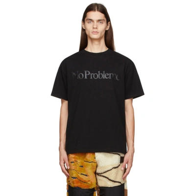 Shop Aries Black 'no Problemo' T-shirt