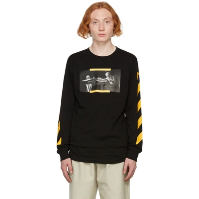 Shop Off-white Black Caravaggio Painting Long Sleeve T-shirt In Black/multi