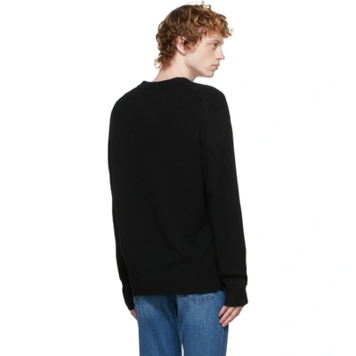 Shop Frame Black Cashmere 'the Crewneck' Sweater In Noir