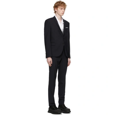 Shop Neil Barrett Navy Slim Travel Suit In 415 Dark Navy