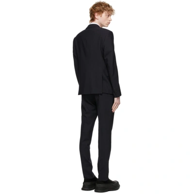 Shop Neil Barrett Navy Slim Travel Suit In 415 Dark Navy