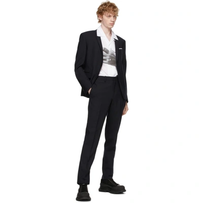 Shop Neil Barrett Navy Slim Travel Suit In 415 Dark Navy