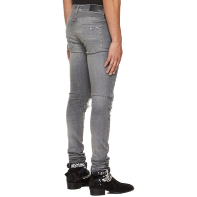 Shop Amiri Grey Playboy Edition Mx1 Jeans In Gray