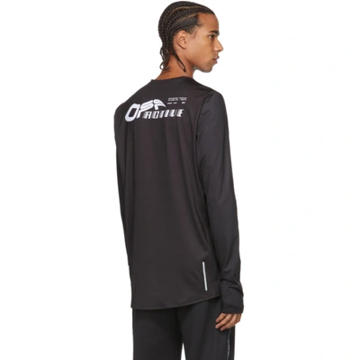 Shop Off-white Black & Orange Active Logo Thumbhole Long Sleeve T-shirt In Black/orange