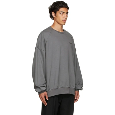 Shop Juun.j Grey Logo Embroidered Sweatshirt In 3 Grey