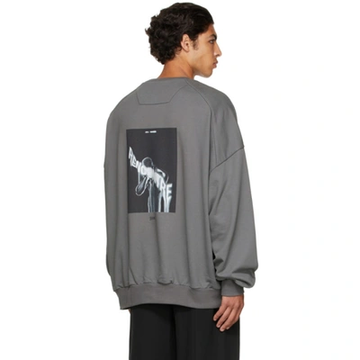Shop Juun.j Grey Logo Embroidered Sweatshirt In 3 Grey
