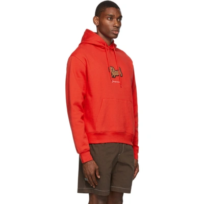 Shop Jacquemus Red La Montagne 'le Sweatshirt Pistoun' Hoodie In 470 Red