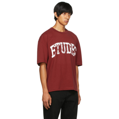 Shop Etudes Studio Burgundy Spirit 'études' University T-shirt
