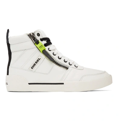 Shop Diesel White S-dvelows High Top Sneakers In T1015 White