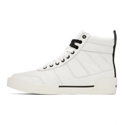 Shop Diesel White S-dvelows High Top Sneakers In T1015 White