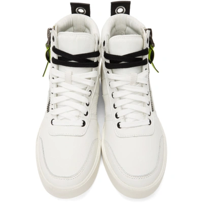 Shop Diesel White S-dvelows High Top Sneakers In T1015 White