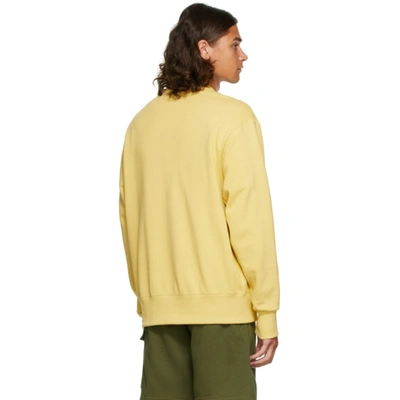 Shop Nike Yellow Classic Sportswear Sweatshirt In 700 Saturn Gold/lemo