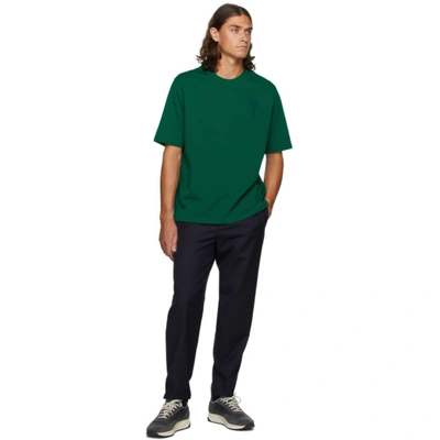 Shop Ami Alexandre Mattiussi Green Oversize Ami De Cœur T-shirt In Green - 300
