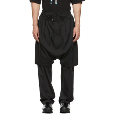 Shop Jerih Black Double Layered Trousers