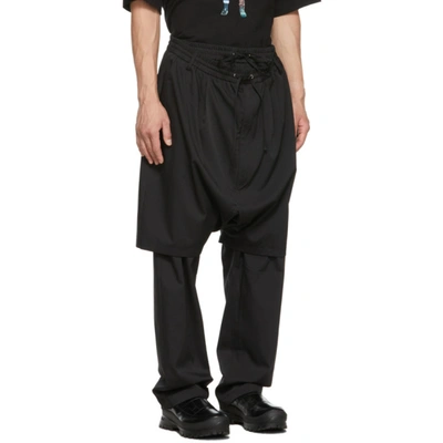 Shop Jerih Black Double Layered Trousers