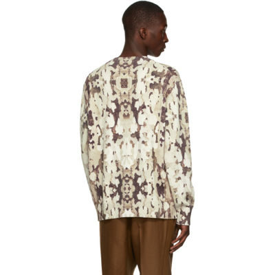 Shop Burberry Multicolor Cotton Camouflage Sweater In Honey Ip Pattern