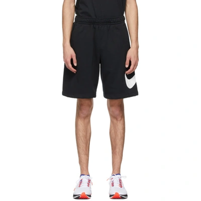 Shop Nike Black Sportswear Club Shorts In Black/white