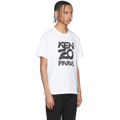 Shop Kenzo White 'paris' T-shirt In 01 White