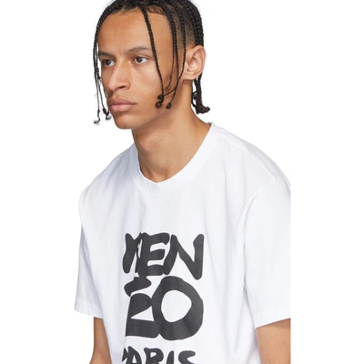 Shop Kenzo White 'paris' T-shirt In 01 White