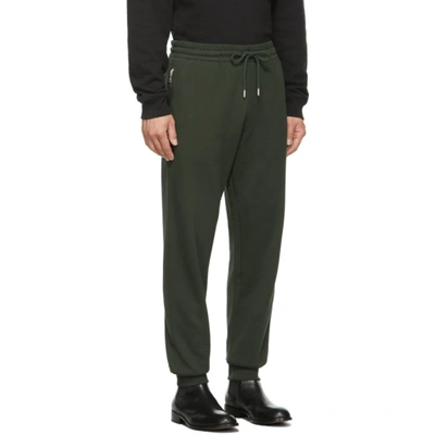 Shop Dries Van Noten Green French Terry Jogger Lounge Pants In 605 Bottle