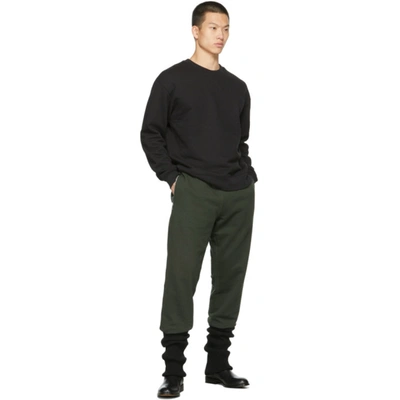 Shop Dries Van Noten Green French Terry Jogger Lounge Pants In 605 Bottle