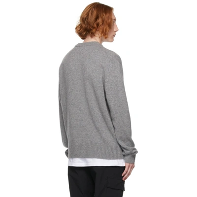 Shop Frame Grey Cashmere 'the Crewneck' Sweater In Gris
