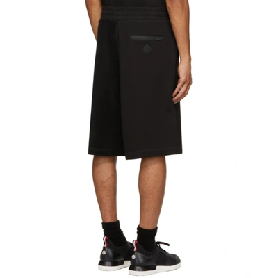 Shop Moncler Black French Terry Shorts In 999 Black