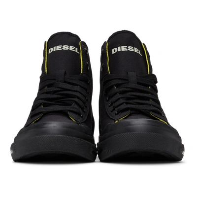 Shop Diesel Black S-astico High Top Sneakers In T8013 Black