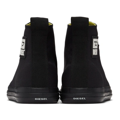 Shop Diesel Black S-astico High Top Sneakers In T8013 Black